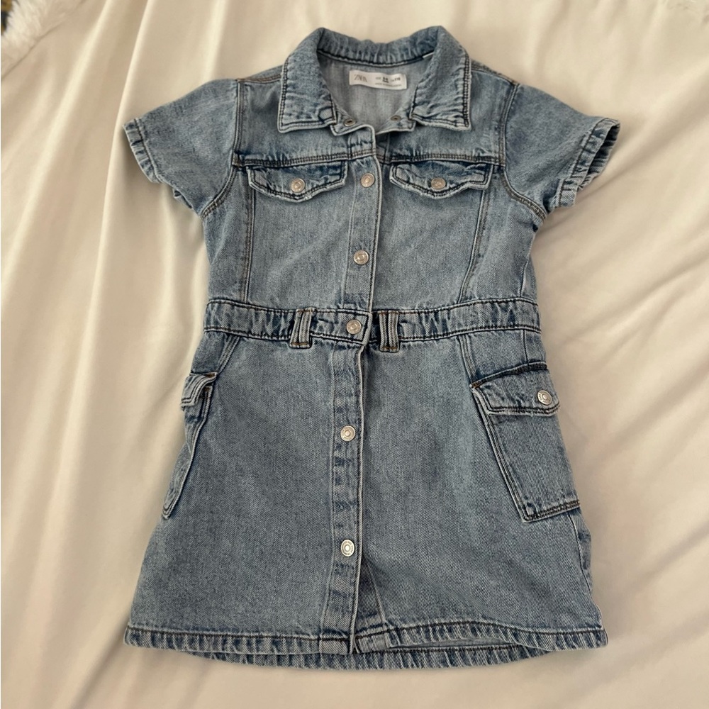 Button up denim Zara kids dress